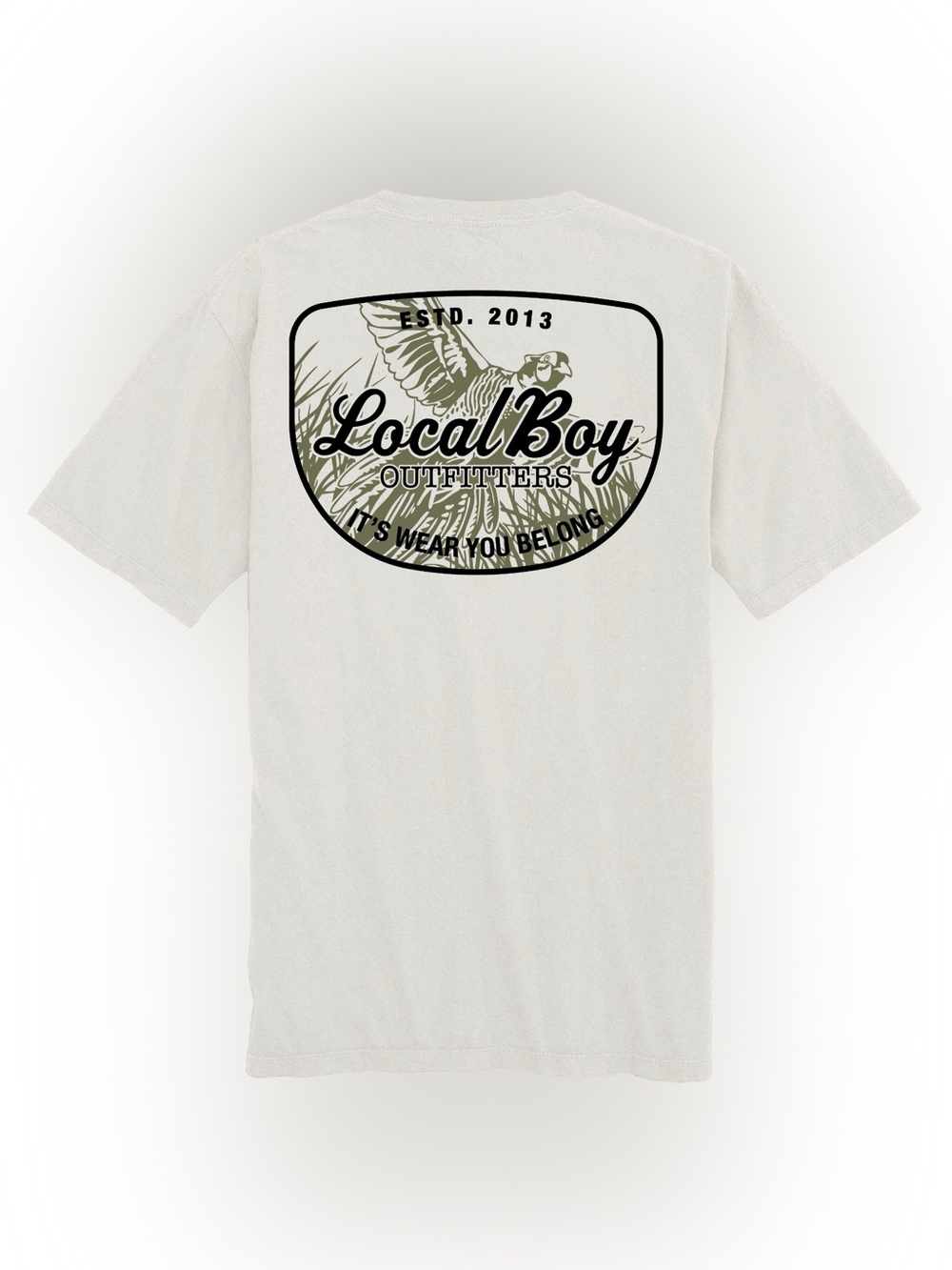 Local Boy Pheasant Patch Tan Pocket Tee